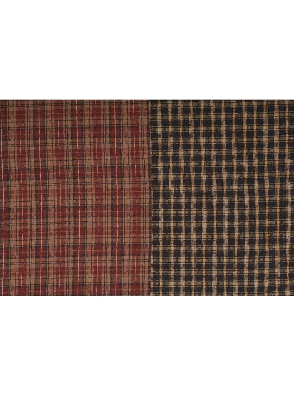 VHC Brands, Beckham, Cotton, 16x72, Patchwork Valance, Red